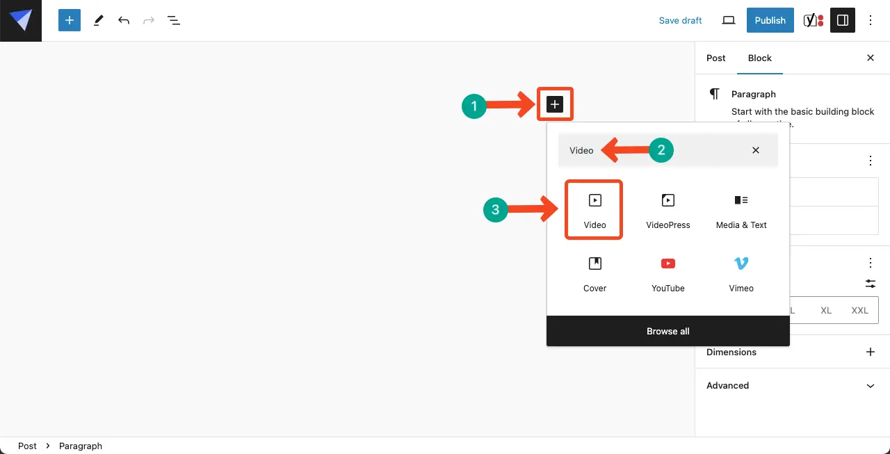 Use video block to add video files to WordPress posts and pages