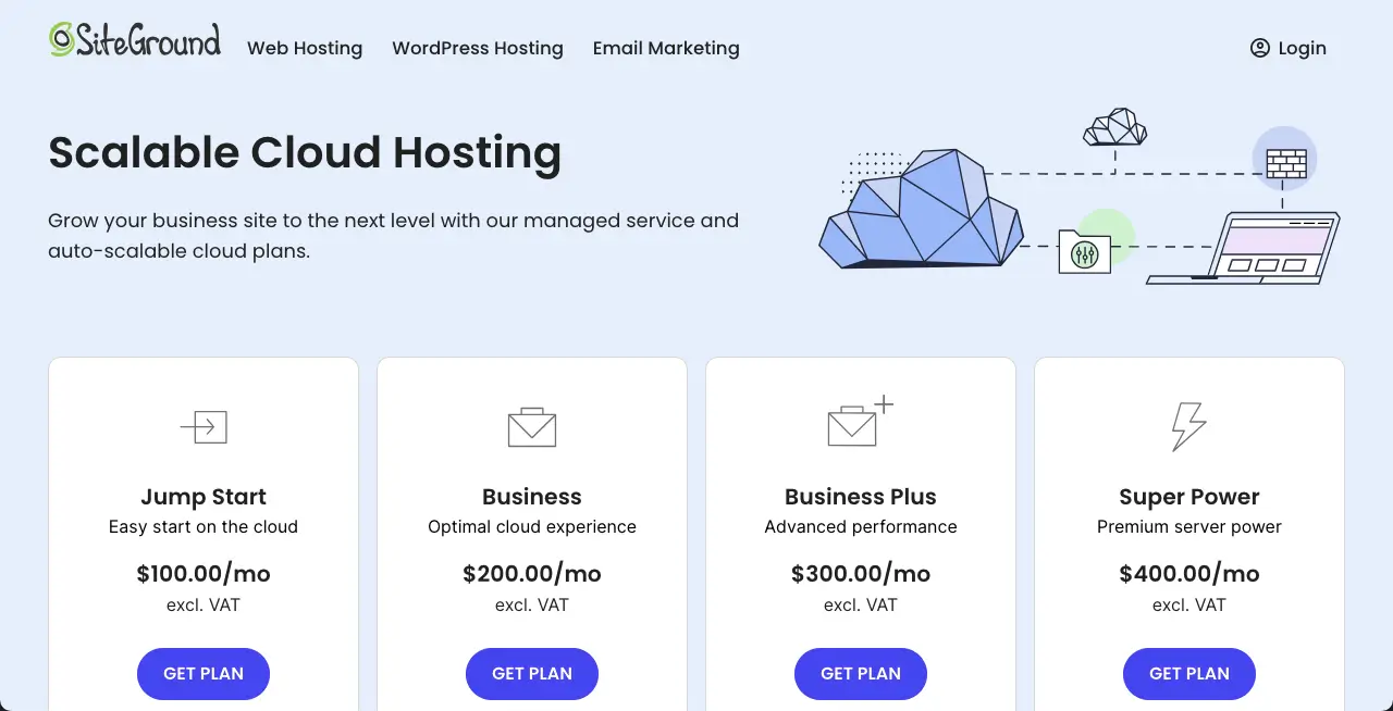 SiteGround Cloud Web Hosting Provider