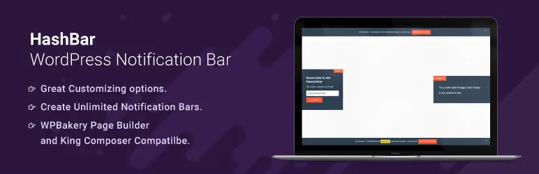 HashBar notification bar WordPress plugin