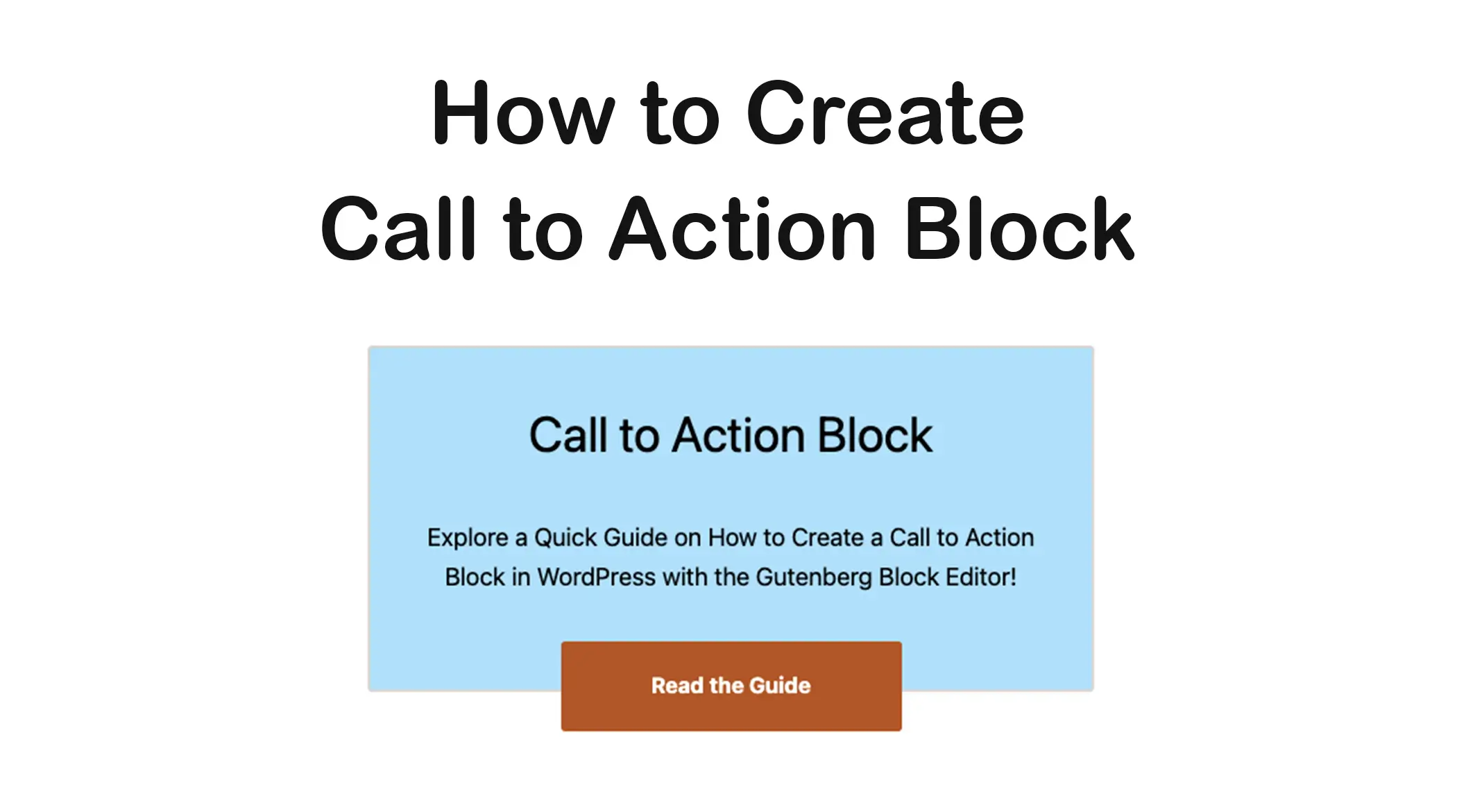 How to Create a Call to Action Block in WordPress