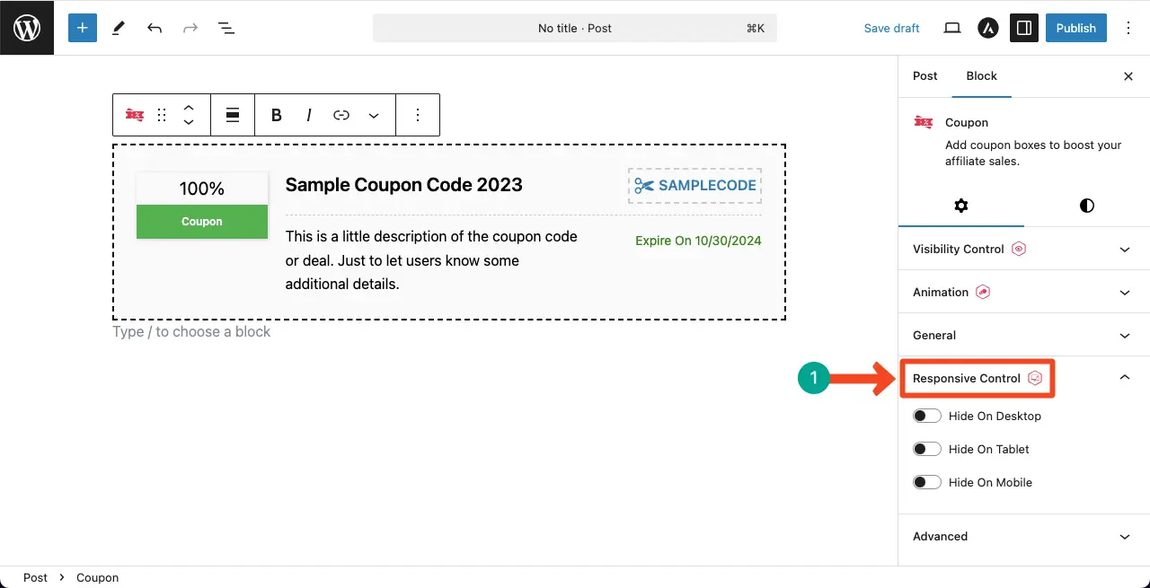 Configure Responsive Control