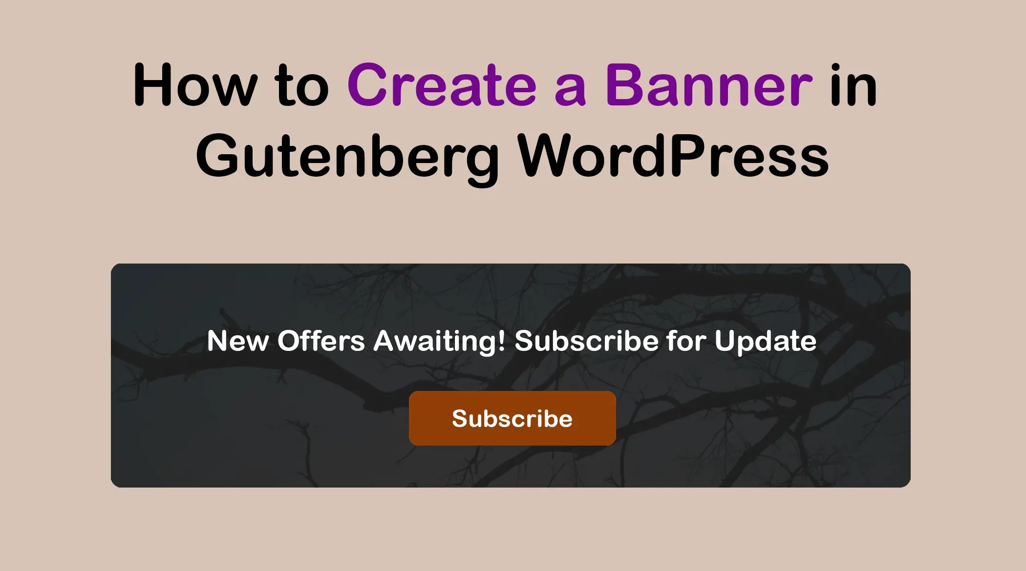 How to Create a Banner with Buttons in Gutenberg WordPress