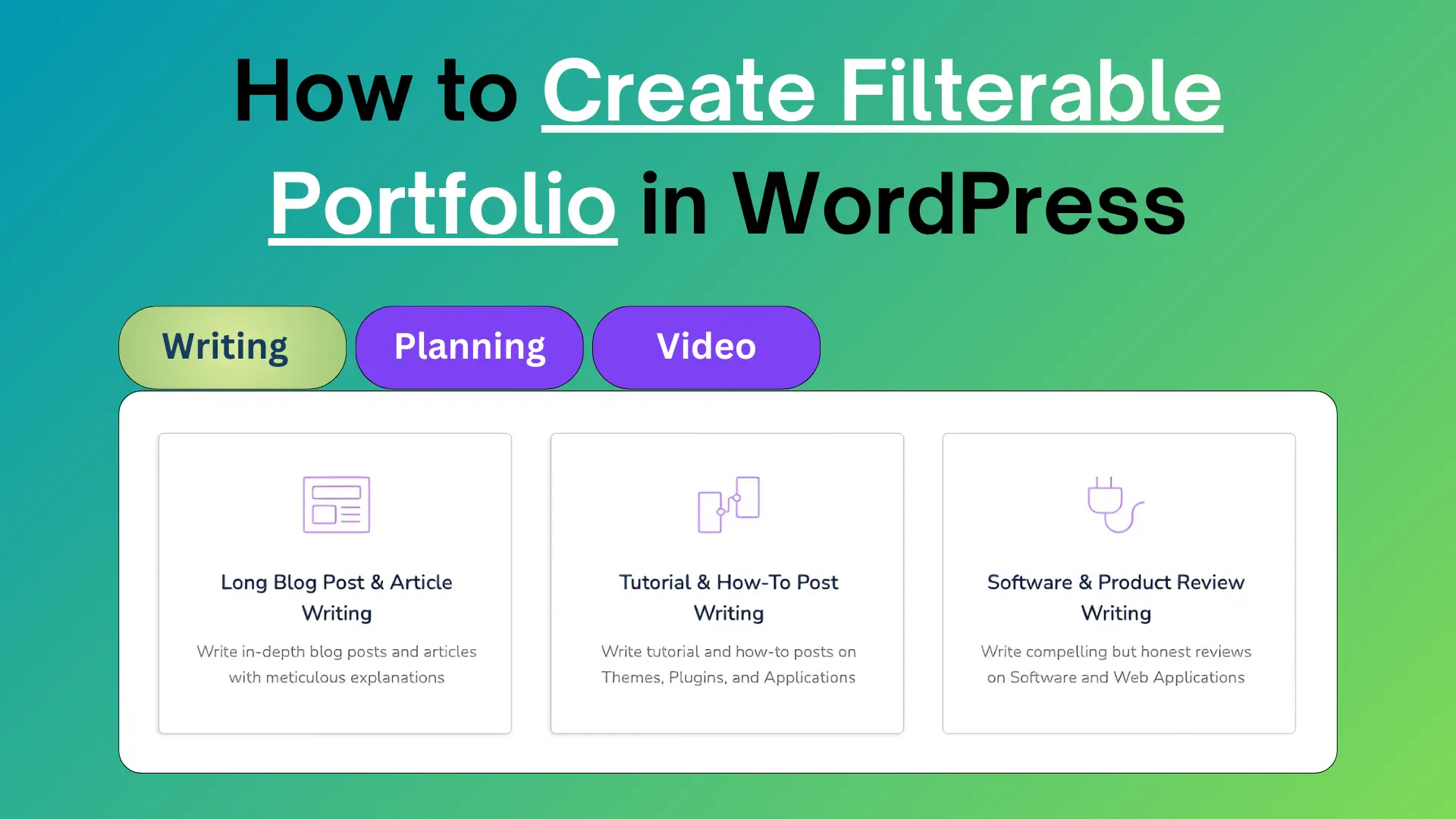 How to Create Filterable Portfolio in WordPress