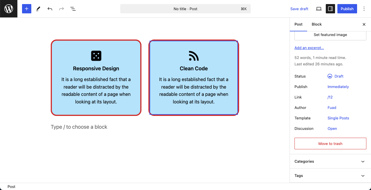 Create other icon boxes